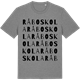 Mid Heather Gray t-shirt med Råbo skola ordlek t-shirt