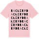 Pink Cotton t-shirt med Rackeryd ordlek t-shirt