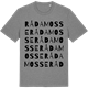 Mid Heather Gray t-shirt med Råda mosse ordlek t-shirt