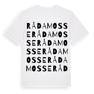 Råda mosse ordlek t-shirt – ekologisk bomull t-shirt från Pinshirt