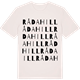 Vintage White t-shirt med Rådahill ordlek t-shirt