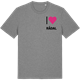 Mid Heather Gray t-shirt med Jag älskar Rådal t-shirt litet tryck