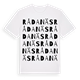 White t-shirt med Rådanäs ordlek t-shirt