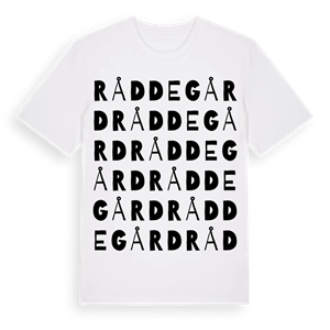 Rådde Gård ordlek t-shirt – ekologisk bomull t-shirt från Pinshirt