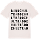 Vintage White t-shirt med Råddehult ordlek t-shirt