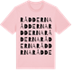 Pink Cotton t-shirt med Rådderna ordlek t-shirt