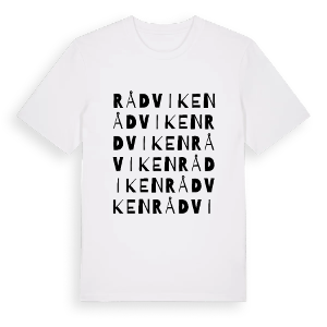 Rådviken ordlek t-shirt – ekologisk bomull t-shirt från PinShirt