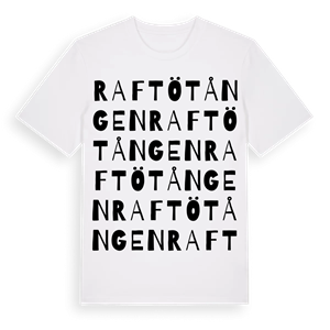 Raftötången ordlek t-shirt – ekologisk bomull t-shirt från Pinshirt