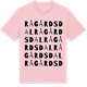 Pink Cotton t-shirt med Rågårdsdal ordlek t-shirt