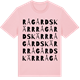 Pink Cotton t-shirt med Rågårdskärr ordlek t-shirt