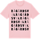 Pink Cotton t-shirt med Rågårdsvik ordlek t-shirt
