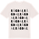 Vintage White t-shirt med Rågdal ordlek t-shirt