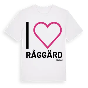 Jag älskar Råggärd t-shirt stort tryck – ekologisk bomull t-shirt från Pinshirt