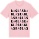 Pink Cotton t-shirt med Raglås ordlek t-shirt