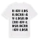 White t-shirt med Ragvaldsruder ordlek t-shirt