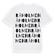 White t-shirt med Råholmen ordlek t-shirt