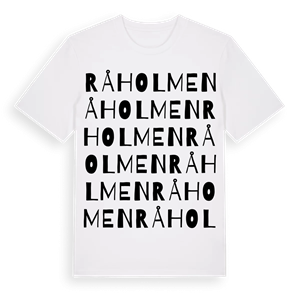 Råholmen ordlek t-shirt – ekologisk bomull t-shirt från Pinshirt
