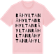 Pink Cotton t-shirt med Råhyltan ordlek t-shirt