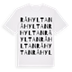 White t-shirt med Råhyltan ordlek t-shirt