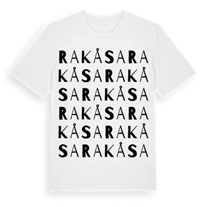 Rakåsa ordlek t-shirt – ekologisk bomull t-shirt från Pinshirt