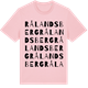 Pink Cotton t-shirt med Rålandsberg ordlek t-shirt
