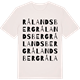 Vintage White t-shirt med Rålandsberg ordlek t-shirt