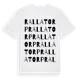 White t-shirt med Rallatorp ordlek t-shirt