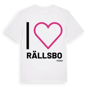 Jag älskar Rällsbo t-shirt stort tryck – ekologisk bomull t-shirt från Pinshirt