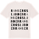 Vintage White t-shirt med Rambergslunden ordlek t-shirt