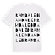 White t-shirt med Ramdalen ordlek t-shirt