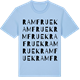 Blue Soul t-shirt med Ramfruek ordlek t-shirt