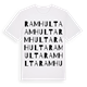 White t-shirt med Ramhulta ordlek t-shirt