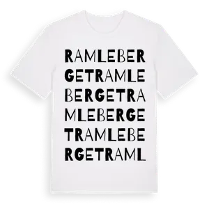 Ramleberget ordlek t-shirt – ekologisk bomull t-shirt från Pinshirt