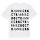 White t-shirt med Rammberget ordlek t-shirt