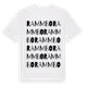 White t-shirt med Rammbo ordlek t-shirt