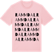 Pink Cotton t-shirt med Rammdal ordlek t-shirt