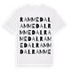White t-shirt med Rammedal ordlek t-shirt