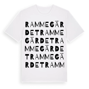 Rammegärdet ordlek t-shirt – ekologisk bomull t-shirt från Pinshirt