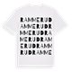 White t-shirt med Rammerud ordlek t-shirt