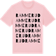Pink Cotton t-shirt med Rammerud ordlek t-shirt