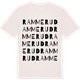 Vintage White t-shirt med Rammerud ordlek t-shirt