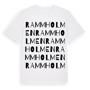 Rammholmen ordlek t-shirt – ekologisk bomull t-shirt från Pinshirt