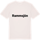 Vintage White t-shirt med Rammsjön fetstil t-shirt