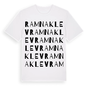 Ramnaklev ordlek t-shirt – ekologisk bomull t-shirt från Pinshirt