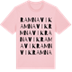 Pink Cotton t-shirt med Ramnavik ordlek t-shirt