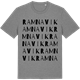 Mid Heather Gray t-shirt med Ramnavik ordlek t-shirt