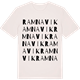 Vintage White t-shirt med Ramnavik ordlek t-shirt