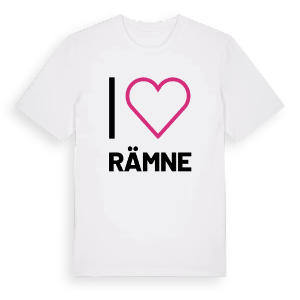 Jag älskar Rämne t-shirt stort tryck – ekologisk bomull t-shirt från PinShirt