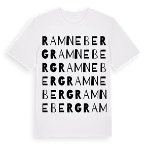 Ramneberg ordlek t-shirt – ekologisk bomull t-shirt från Pinshirt