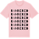 Pink Cotton t-shirt med Ramnered ordlek t-shirt